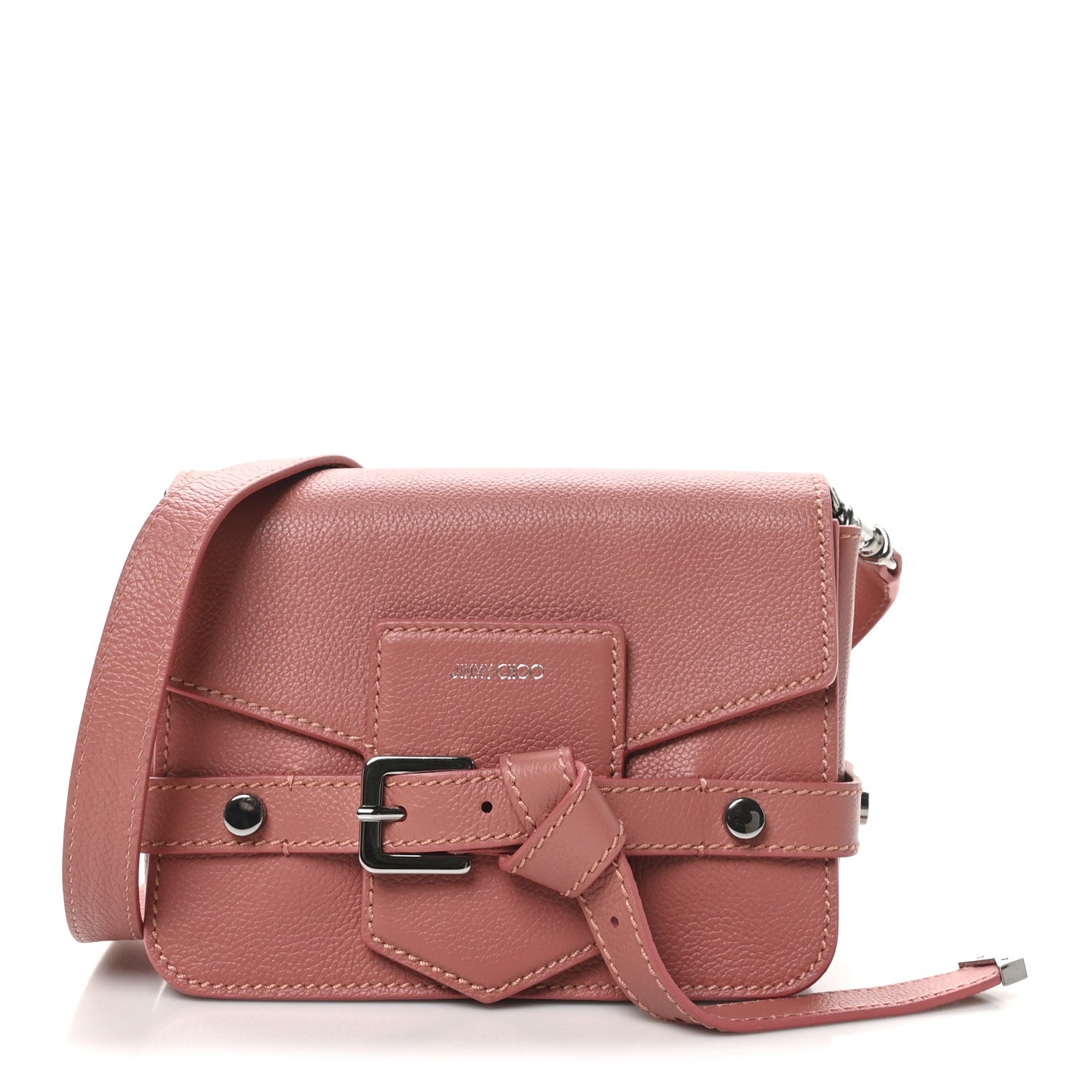 Jimmy Choo Soft Grained Calfskin Lexie Crossbody Rosewood 1773888