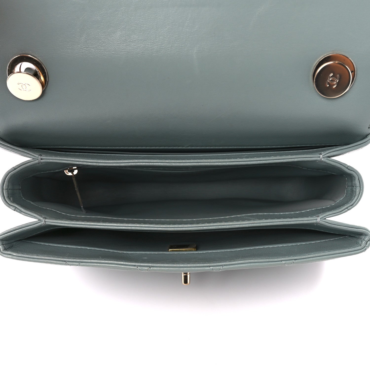 Chanel Lambskin Quilted Small Trendy CC Flap Dual Handle Bag Blue 5 of 10