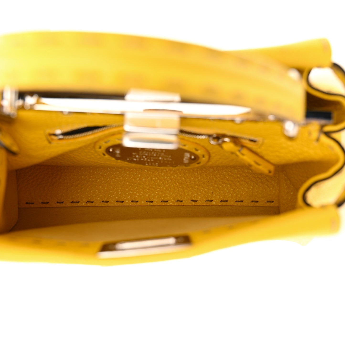 Cuoio Romano Selleria Mini Peekaboo Iconic Satchel Limone