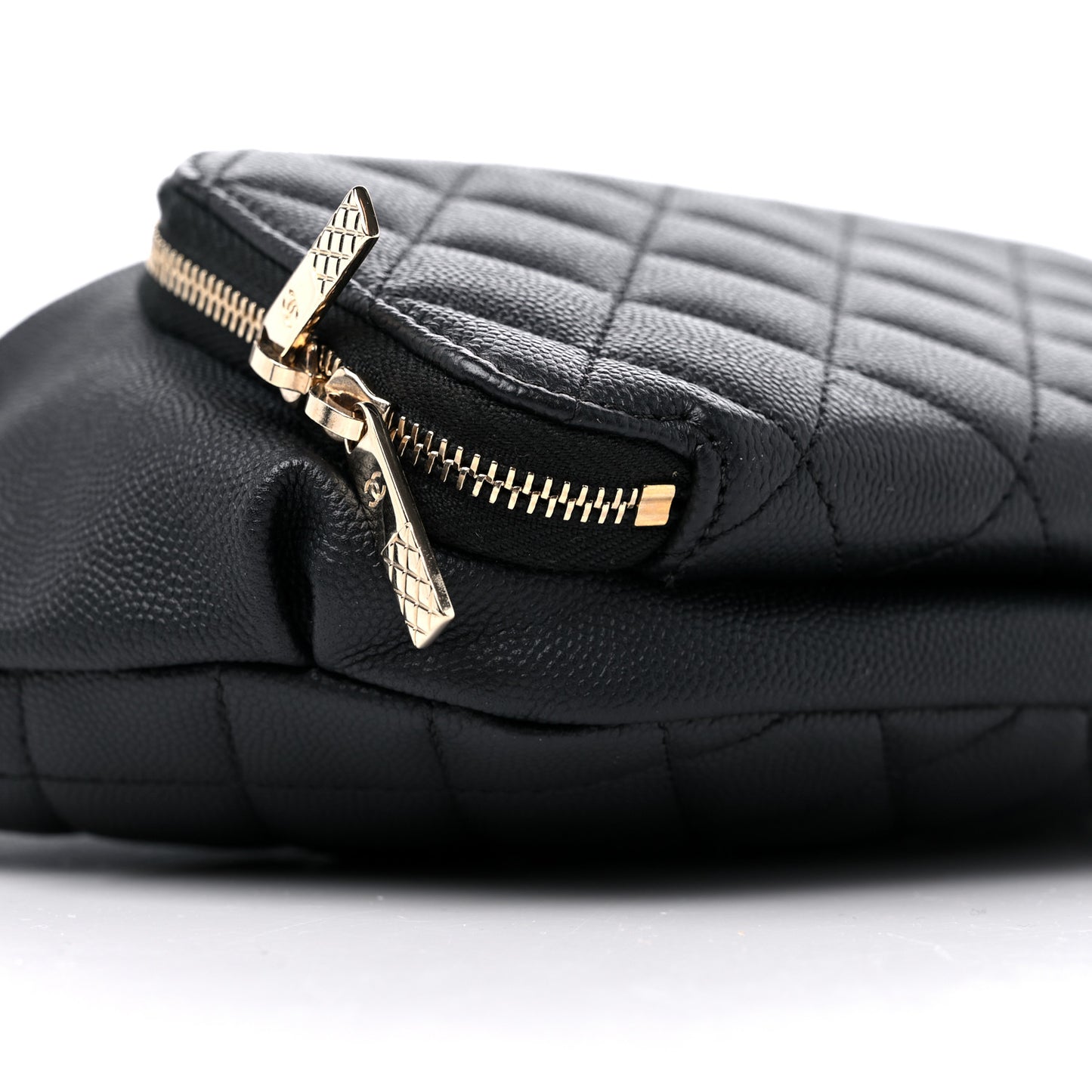 Caviar Quilted Business Affinity Waist Belt Bag Black