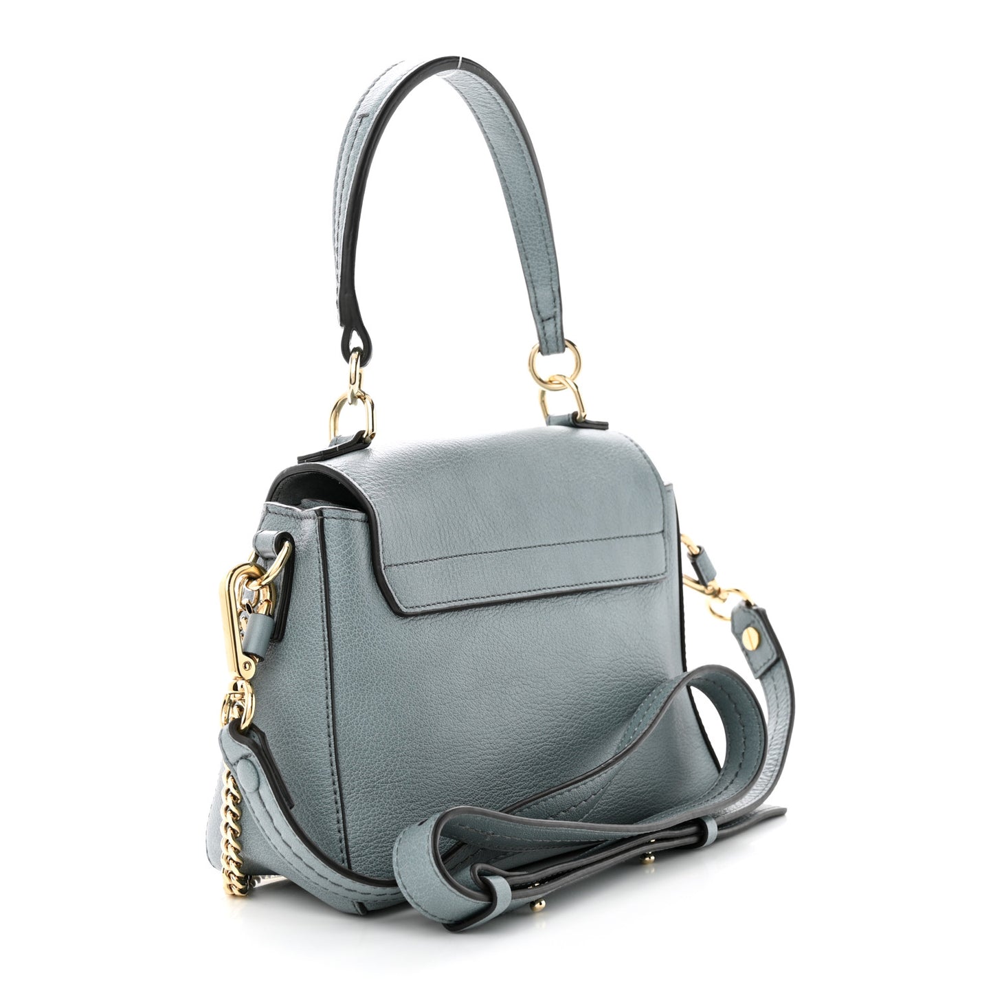 Calfskin Mini Faye Day Shoulder Bag Cloudy Blue