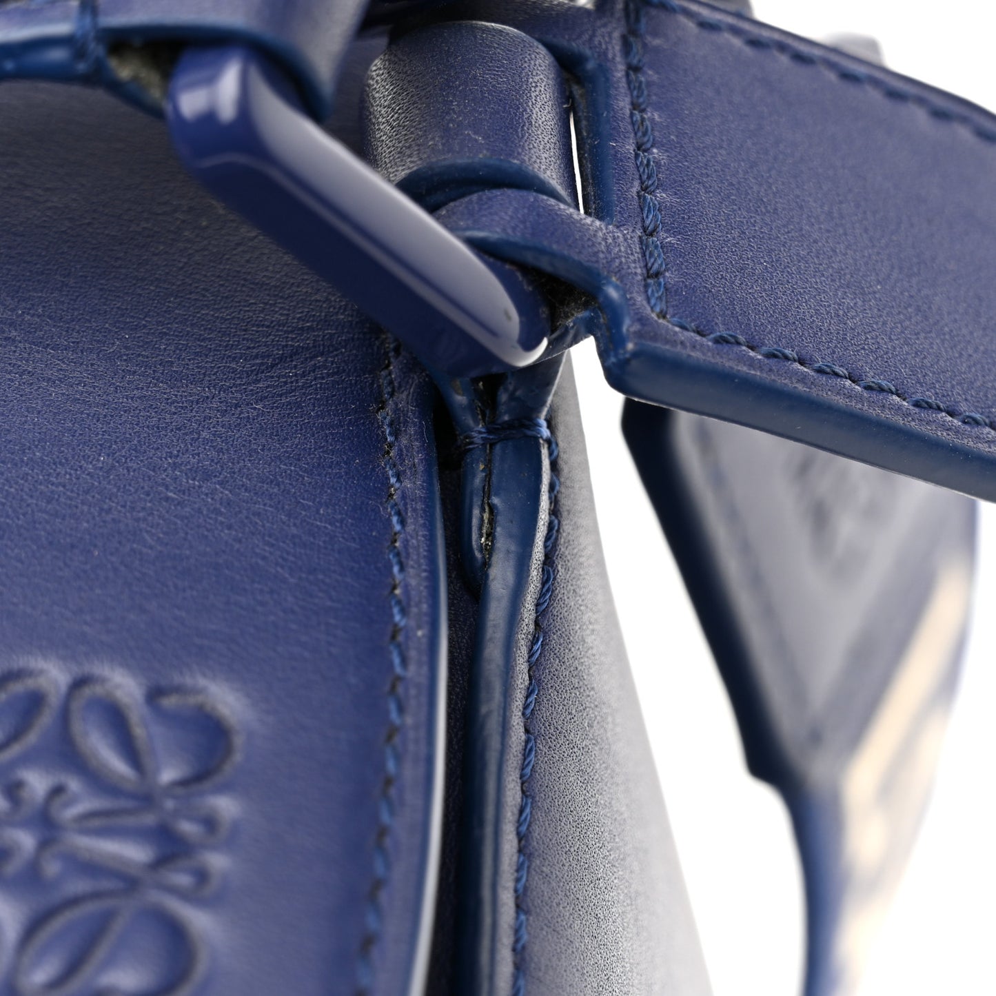 Satin Calfskin Monochrome Small Puzzle Edge Bag Navy