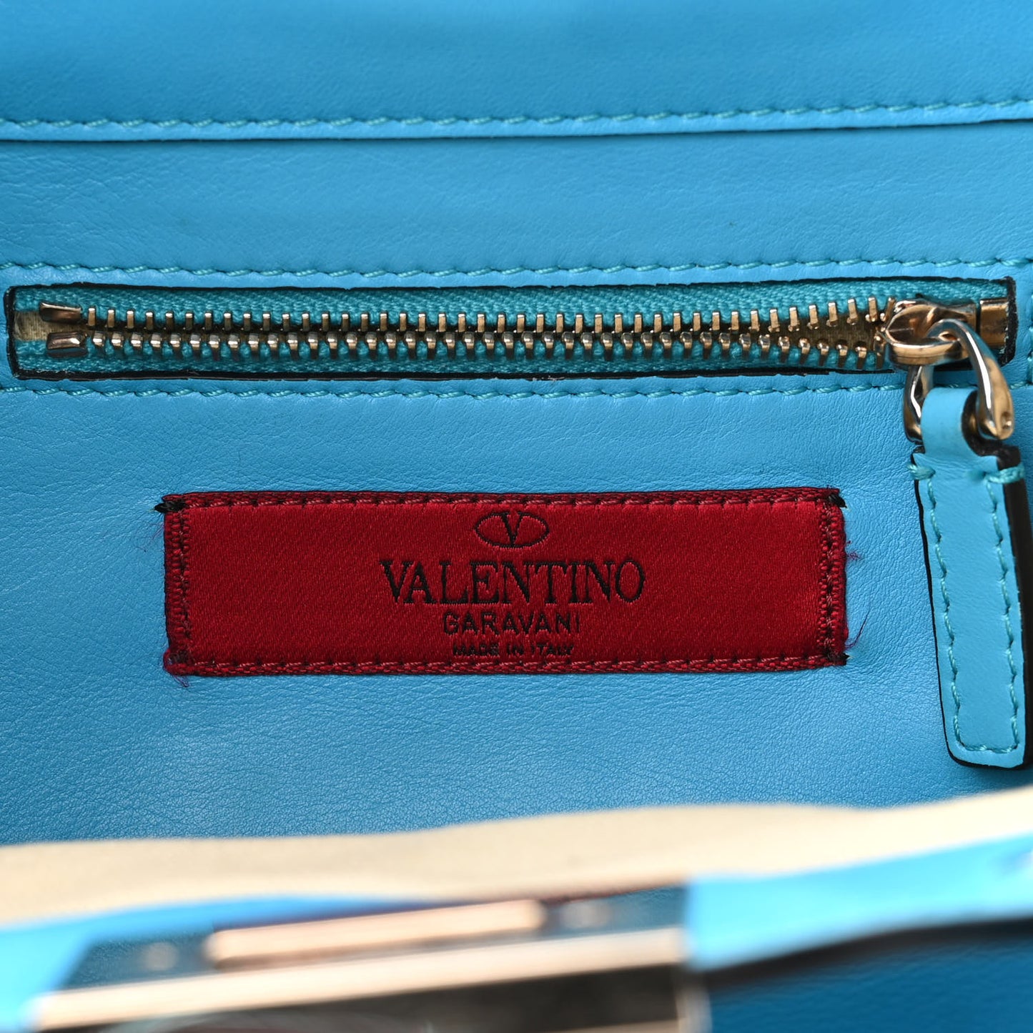 Vitello Mini Rockstud Tote Parrot