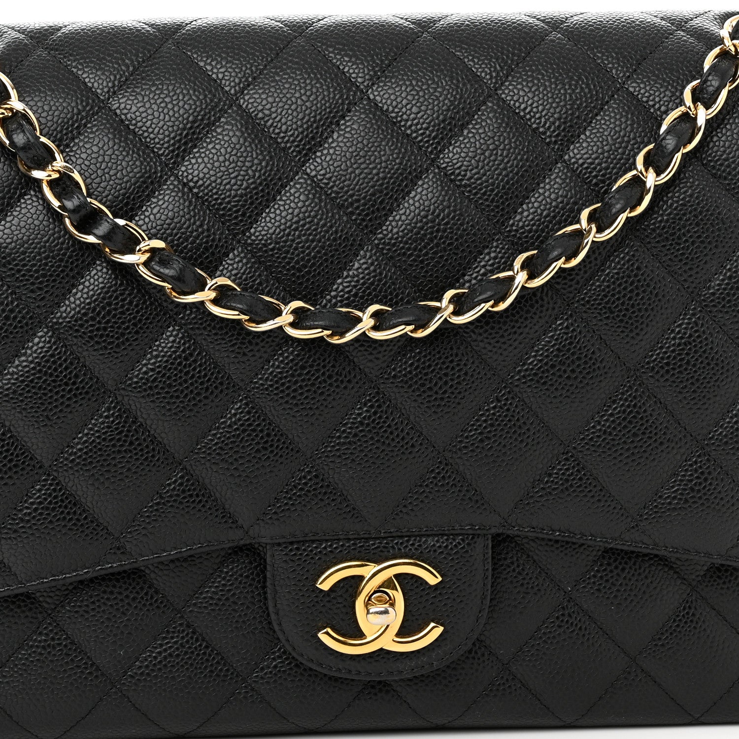 Chanel Caviar Quilted Maxi Double Flap Black 8 of 10