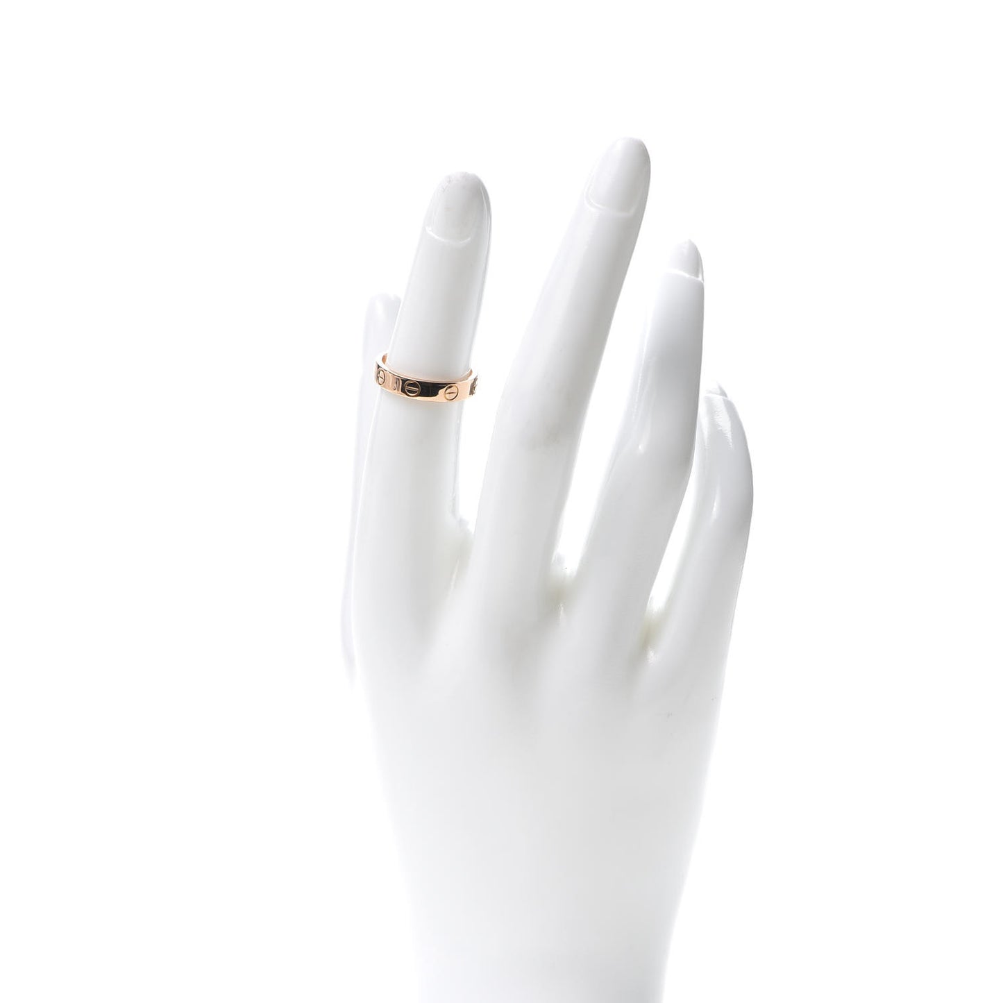 18K Pink Gold 3.5mm LOVE Wedding Band Ring 49 4.75