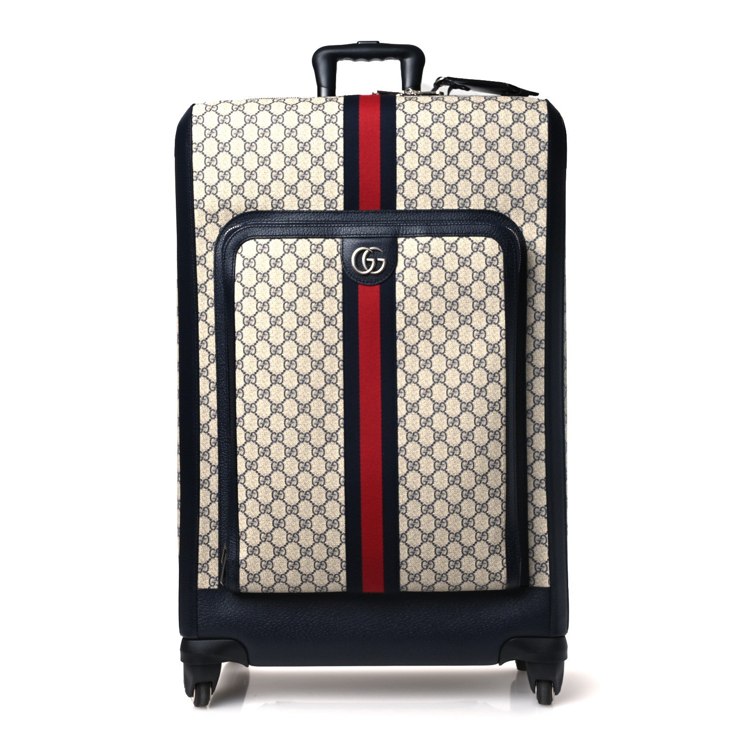 Gucci GG Supreme Monogram Textured Dollar Calfskin Web Large Savoy