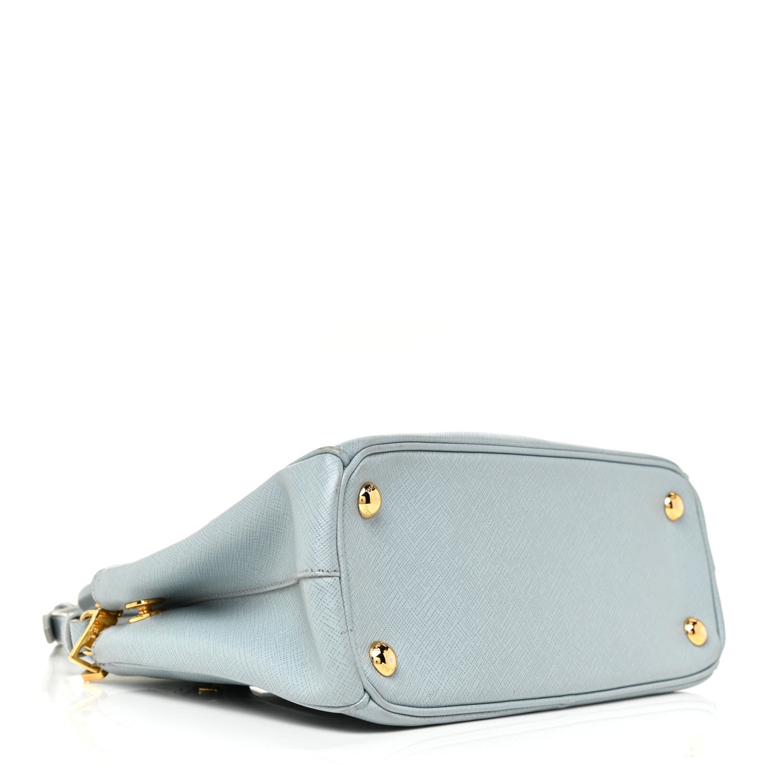 Prada Saffiano Lux Mini Double Zip Tote Lago 3 of 17