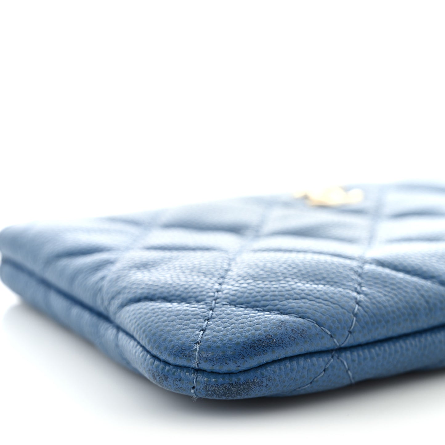 Caviar Quilted Small Pouch Blue