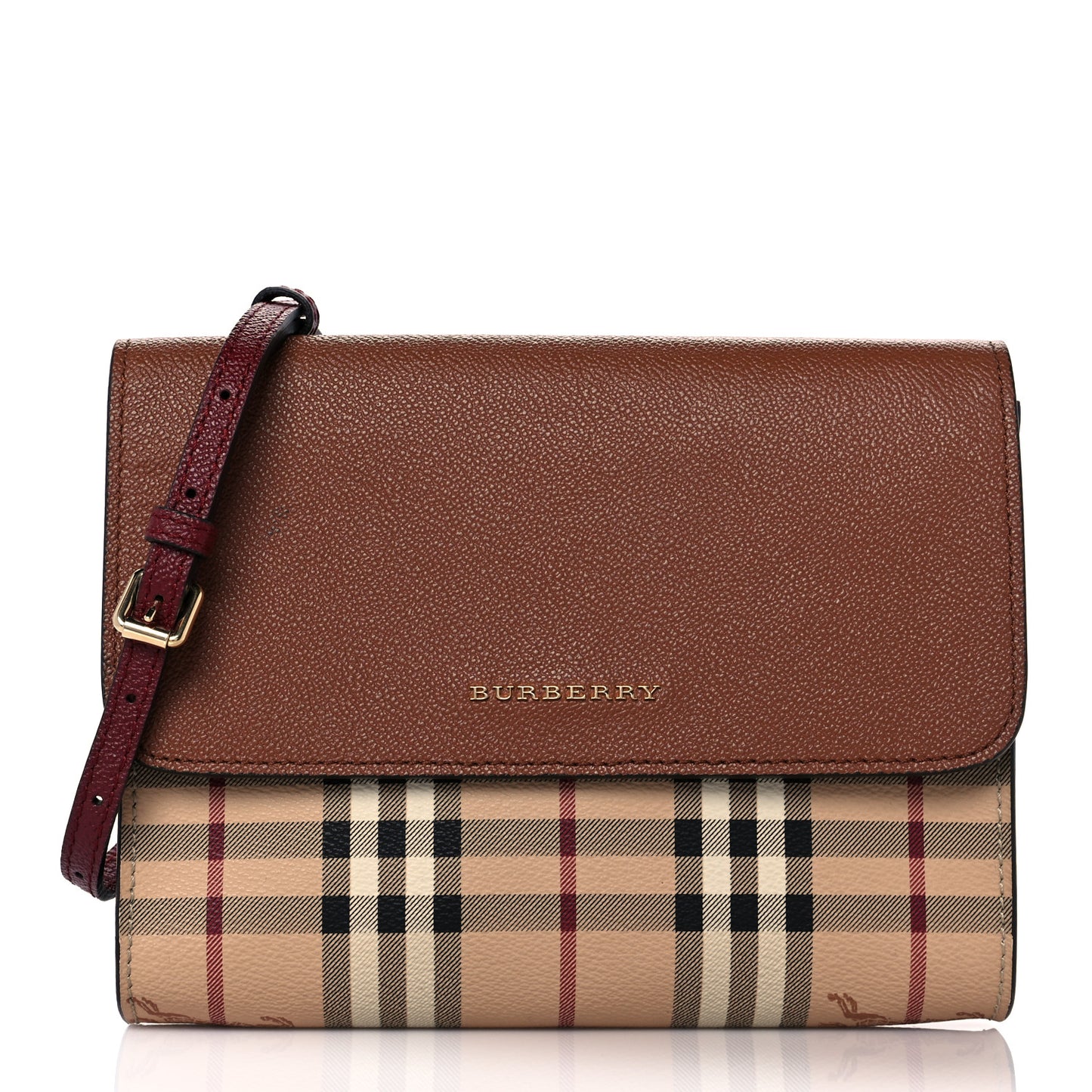 Haymarket Check Small Loxley Crossbody Bright Toffee
