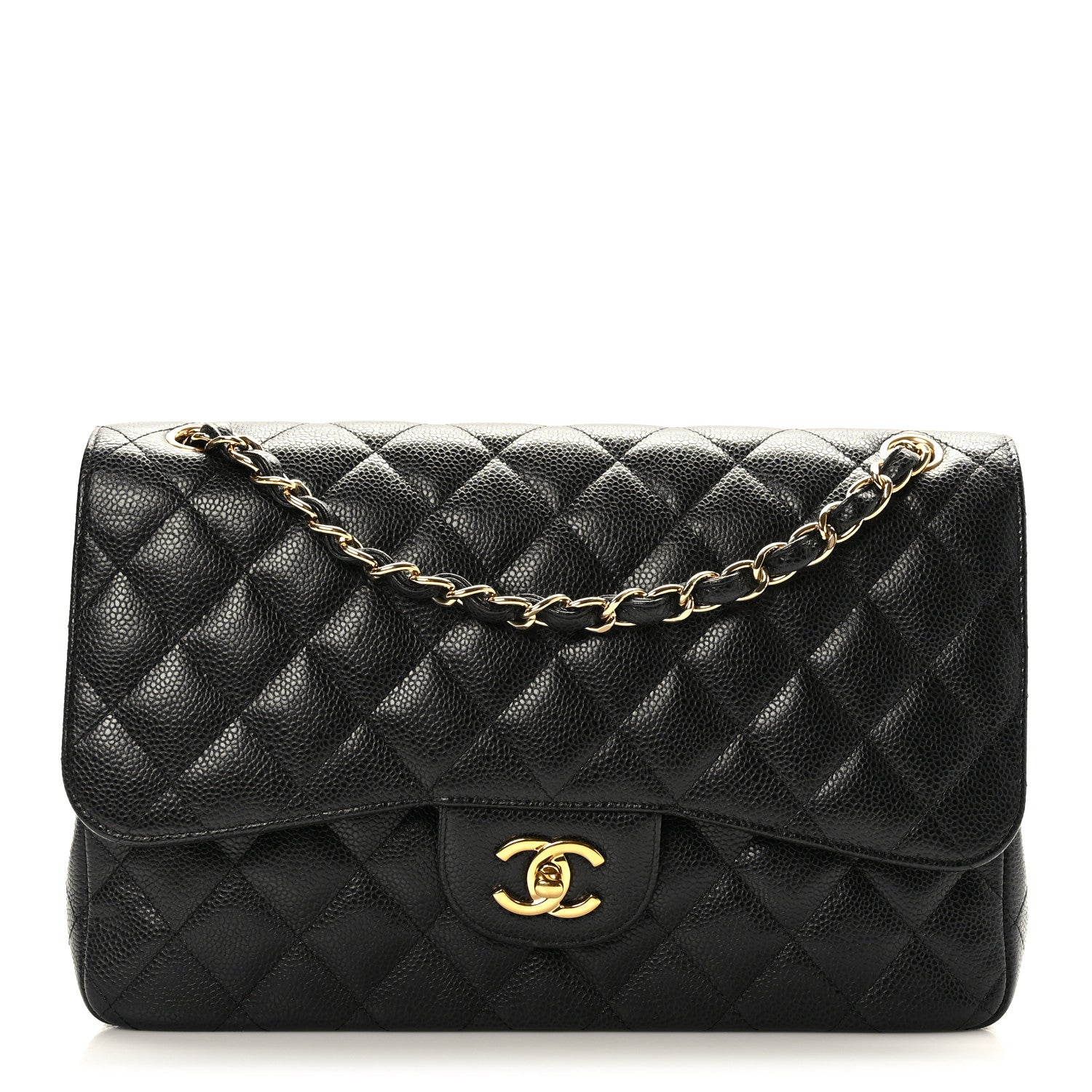Chanel Caviar Quilted Jumbo Double Flap Black 1 of 9