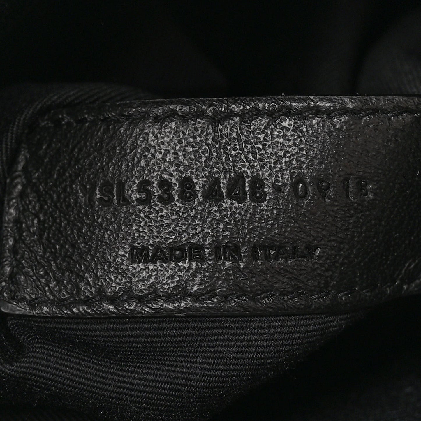 Lambskin Studded Drawstring Bag Black