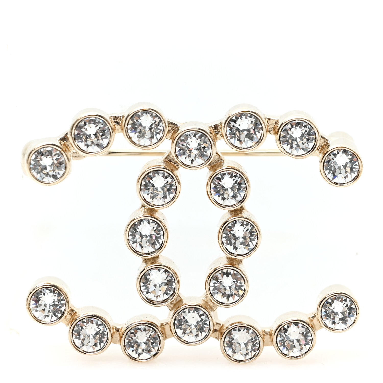 Chanel Crystal CC Brooch Gold 1916819 – FASHIONPHILE