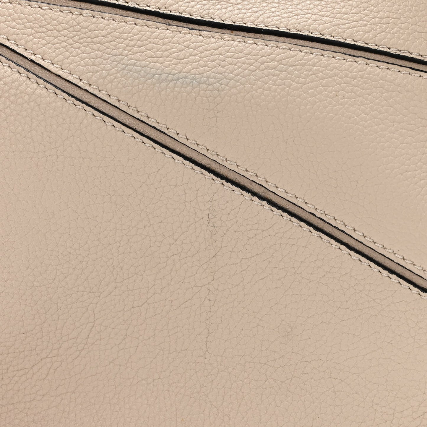 Grained Calfskin Small Puzzle Bag Sand