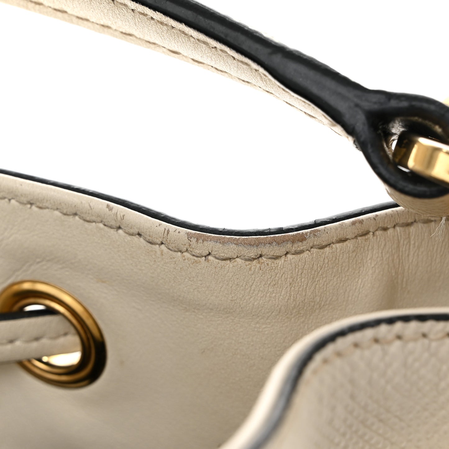 Saffiano Bucket Bag White
