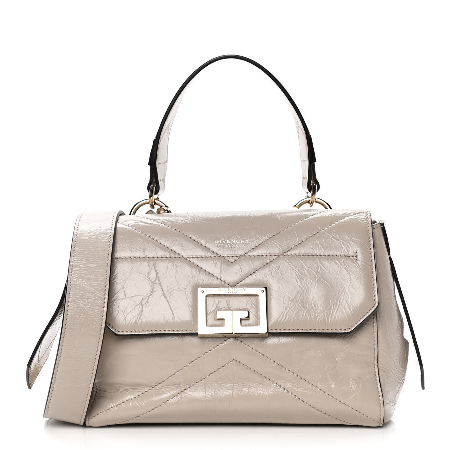 Creased Patent Calfskin Small ID Flap Dune