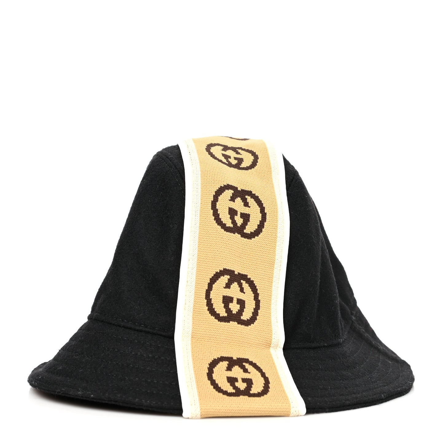 Double G Bucket Hat M Black Beige