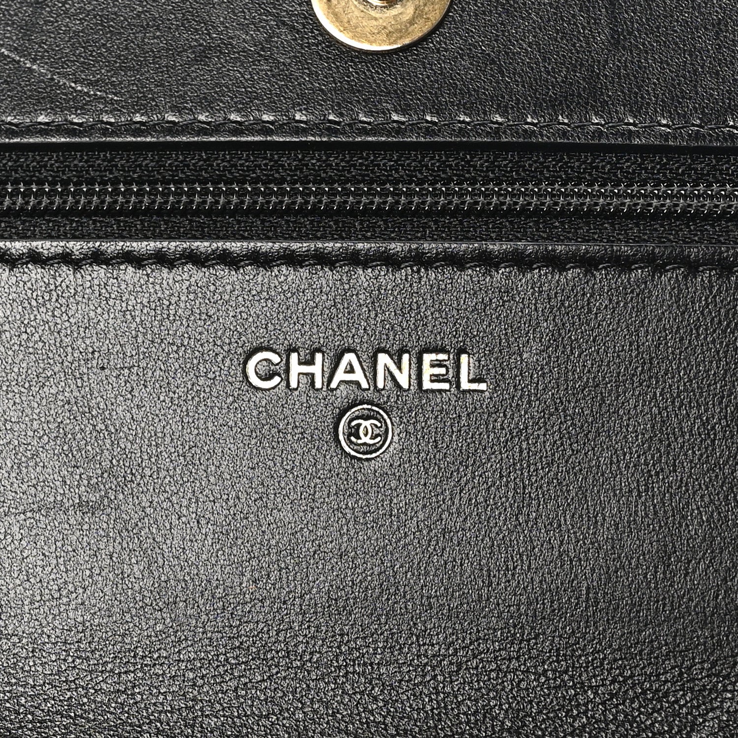 Chanel Lambskin Quilted Chanel 19 Wallet On Chain WOC Black 6 of 11