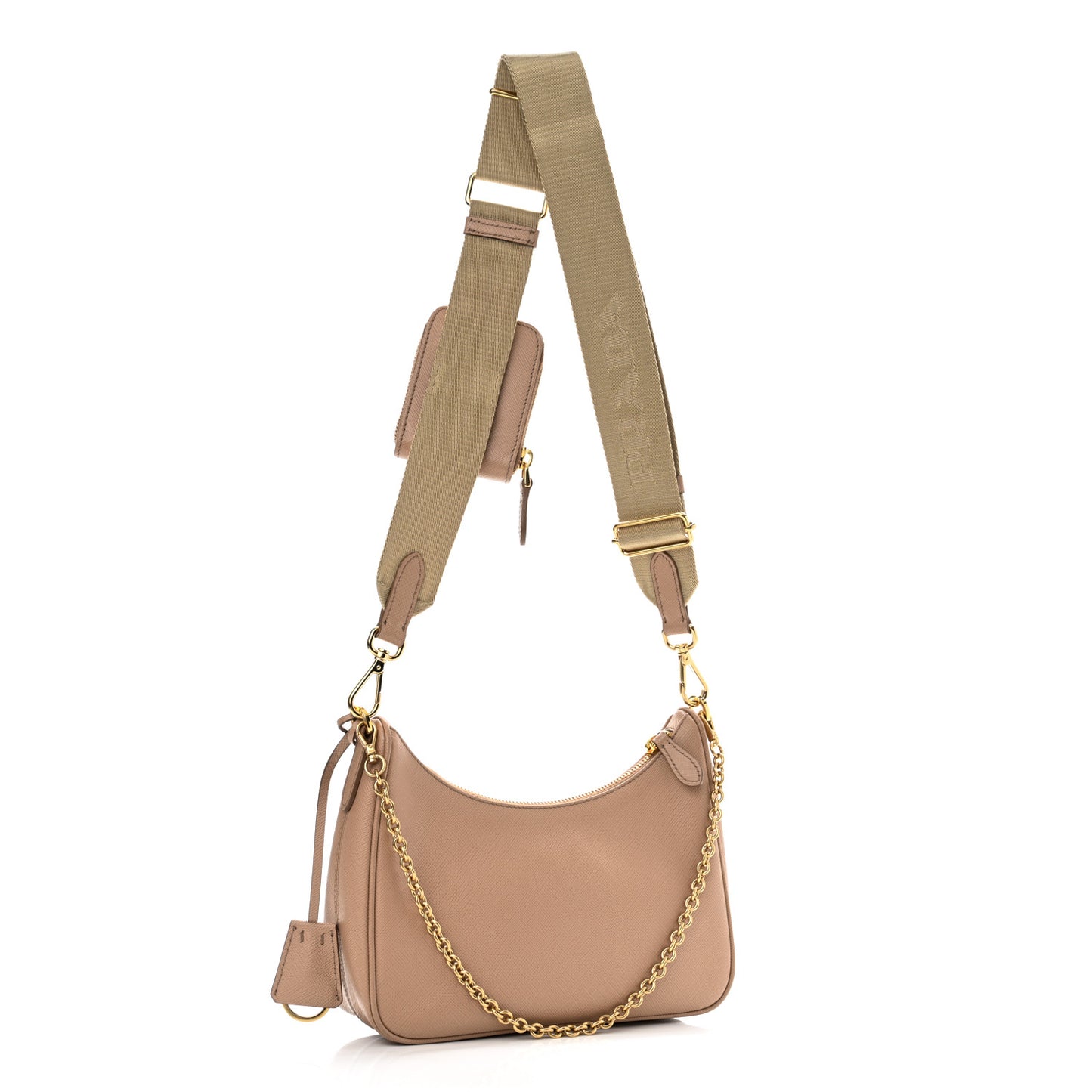 Saffiano Re-Edition 2005 Shoulder Bag Cammeo Beige