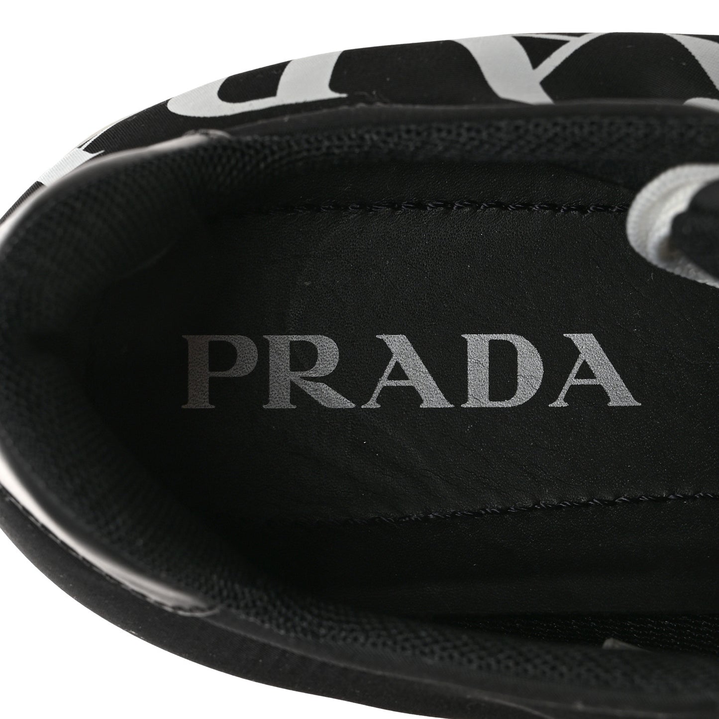 Nylon Gabardine Logo Sneakers 38 Black