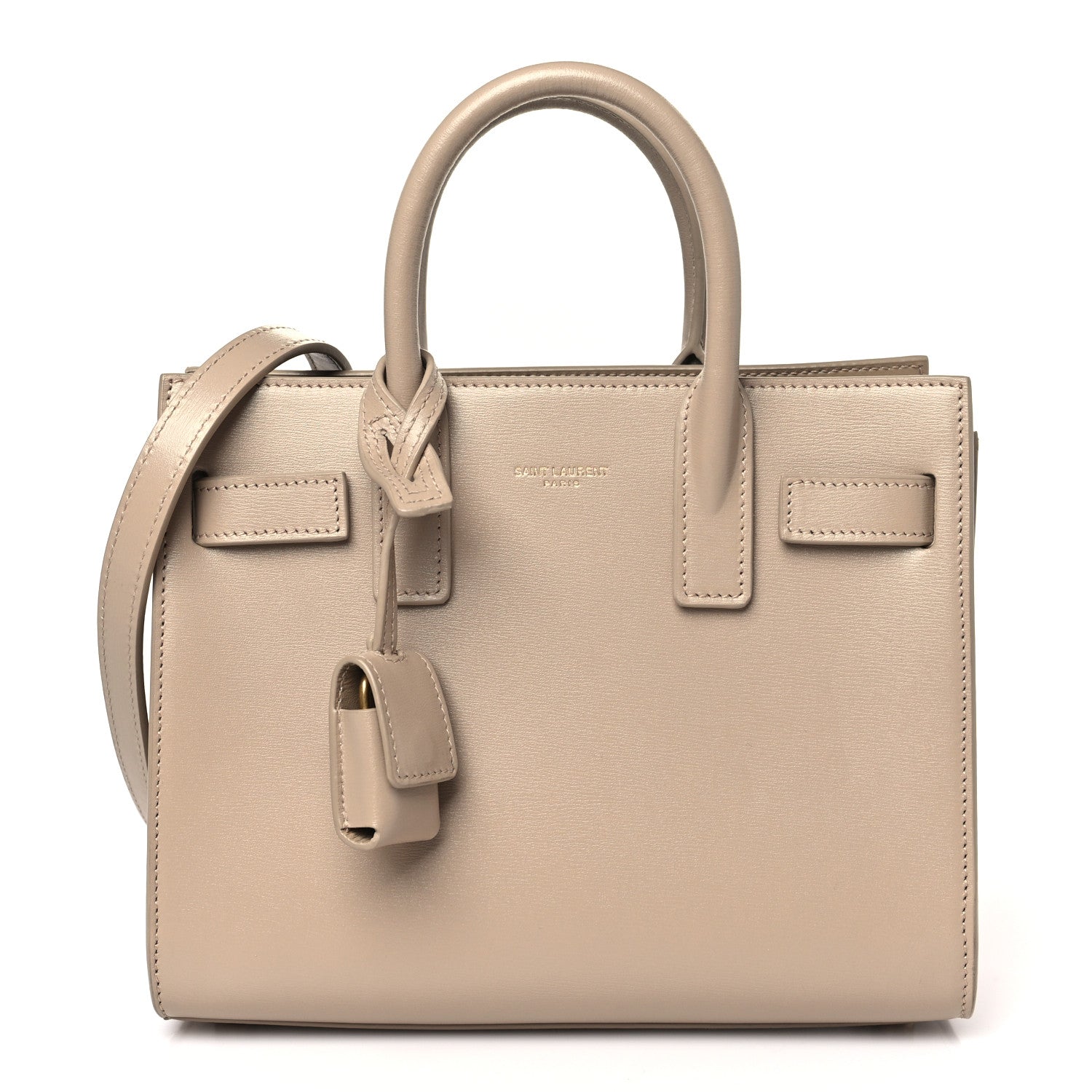 Saint Laurent Smooth Calfskin Nano Sac De Jour Dark Beige 1 of 11