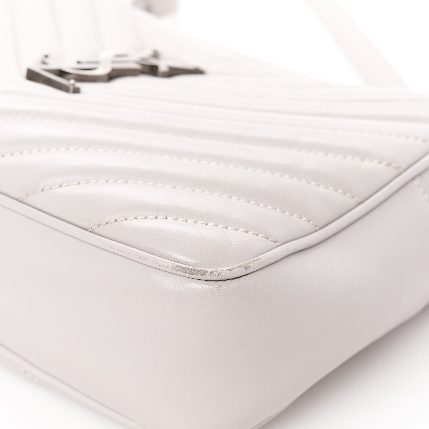 Saint Laurent Calfskin Matelasse Monogram Lou Camera Bag Granite 11 of 14