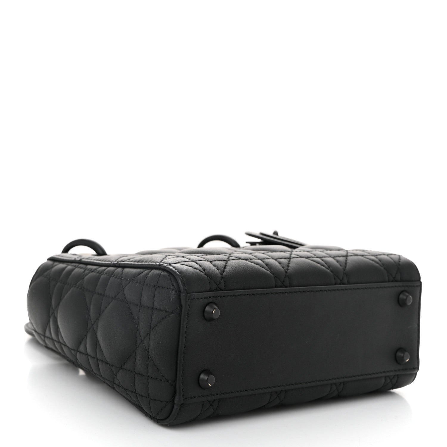 Christian Dior Ultra Matte Calfskin Cannage Mini Lady Dior Black 4 of 10