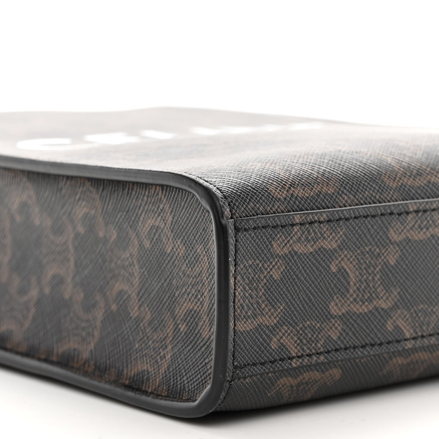 Triomphe Canvas Calfskin Mini Vertical Cabas Tan