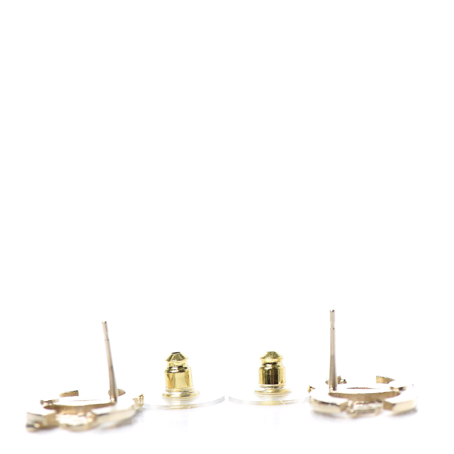 Chanel Crystal CC Forever Earrings Gold 3 of 5