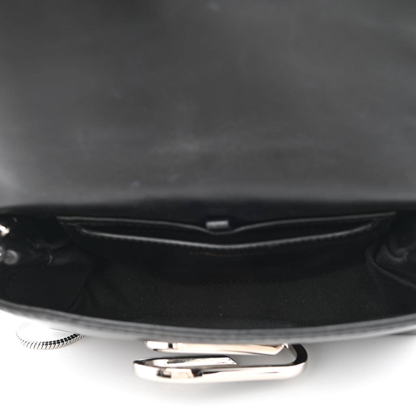 Calfskin Alix Soft Flap Clutch Black