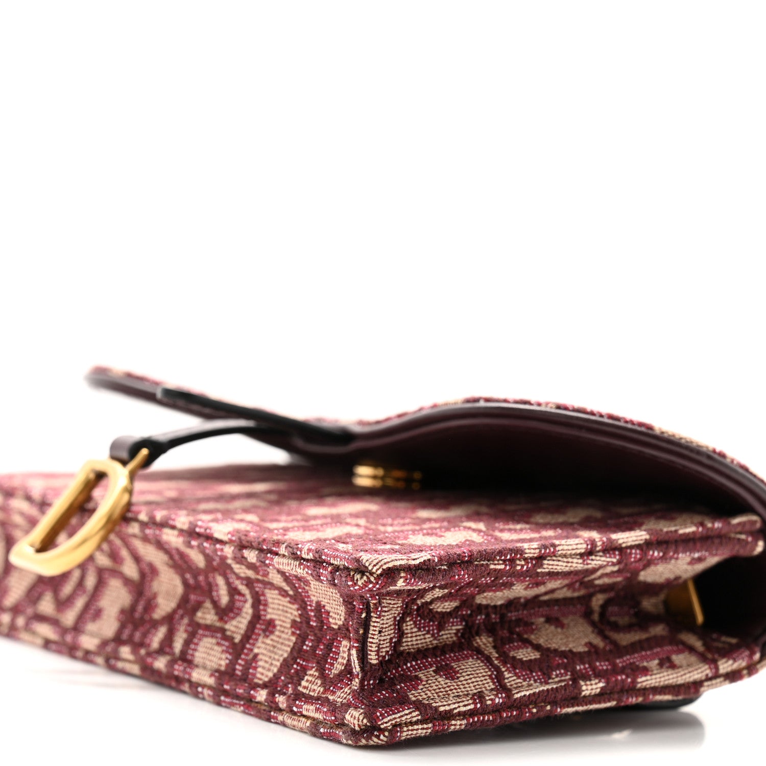 Christian Dior Oblique Saddle Belt Bag Bordeaux 10 of 11