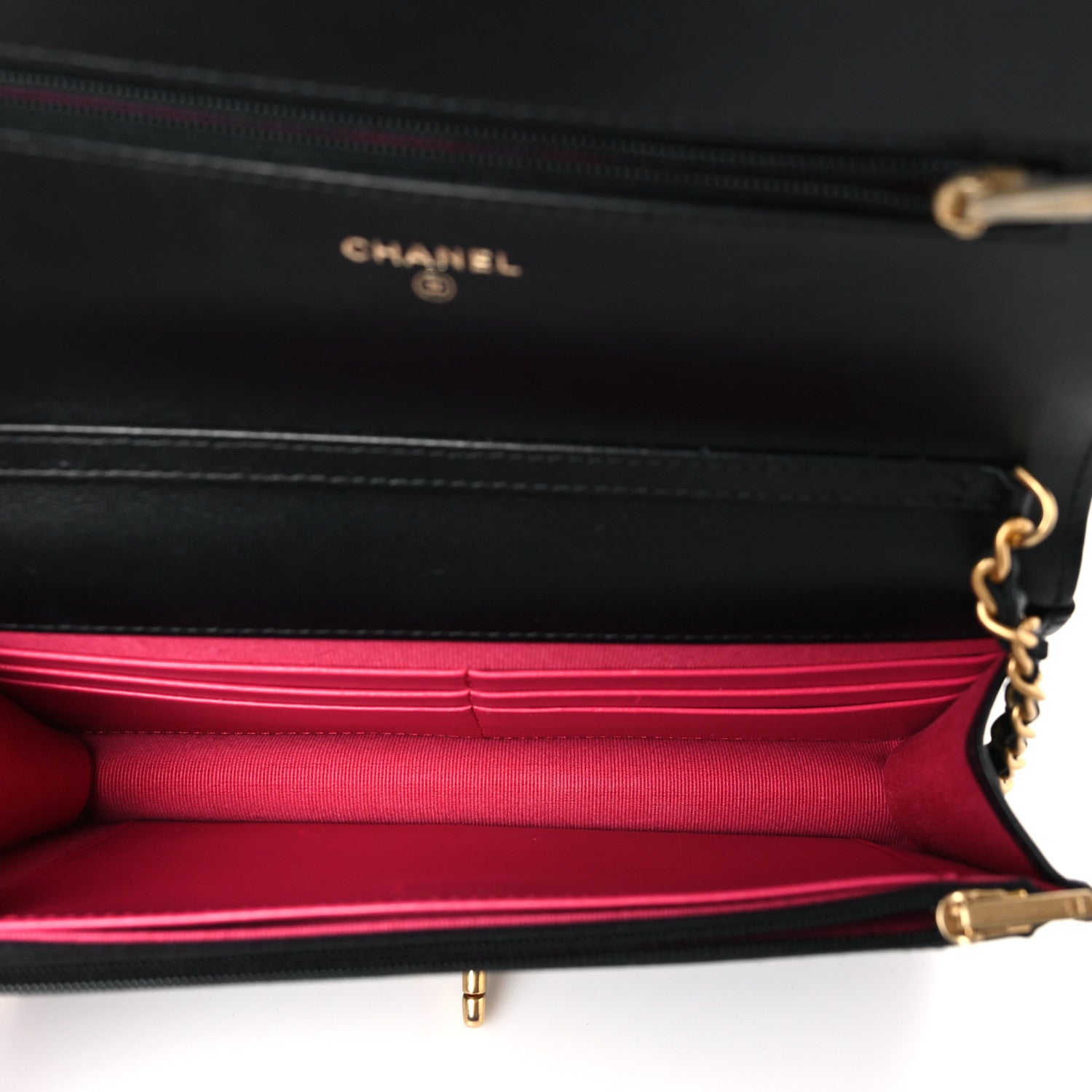 Chanel Lambskin Plexiglass Quilted Coco Love Wallet On Chain WOC Black 5 of 9