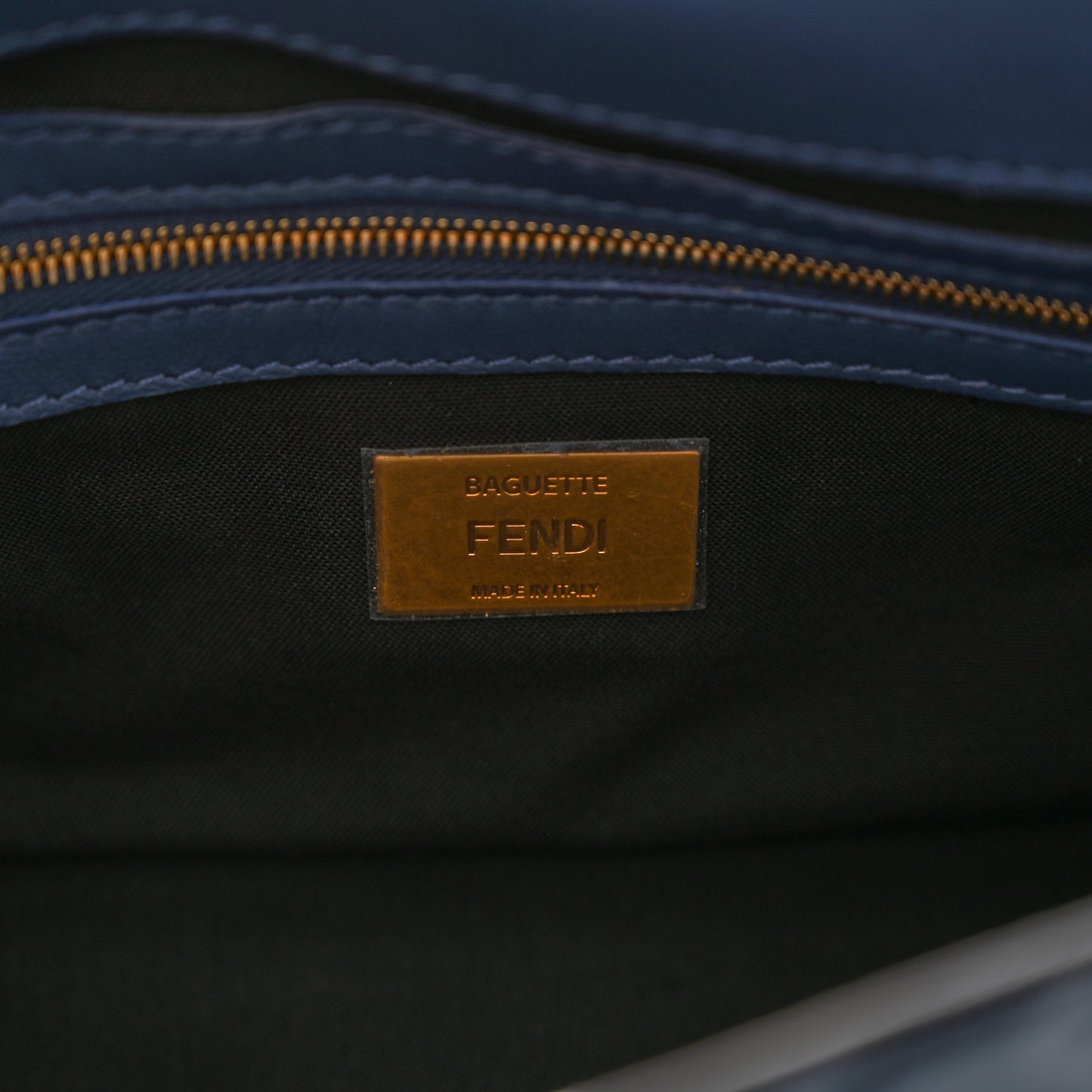 Nappa FF 1974 Embossed Baguette Mirto