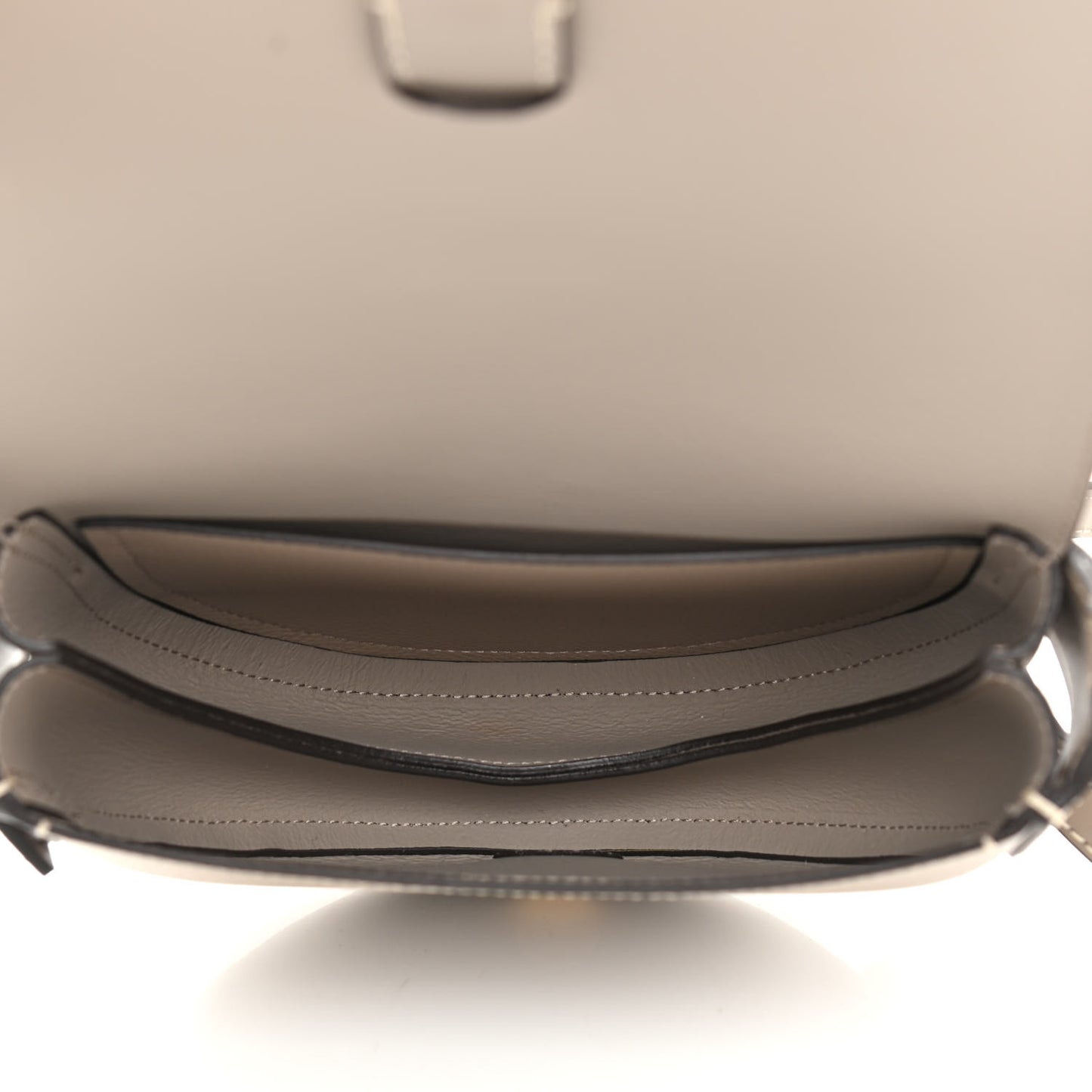 Grained Calfskin Small Darryl Saddle Crossbody Bag Motty Grey