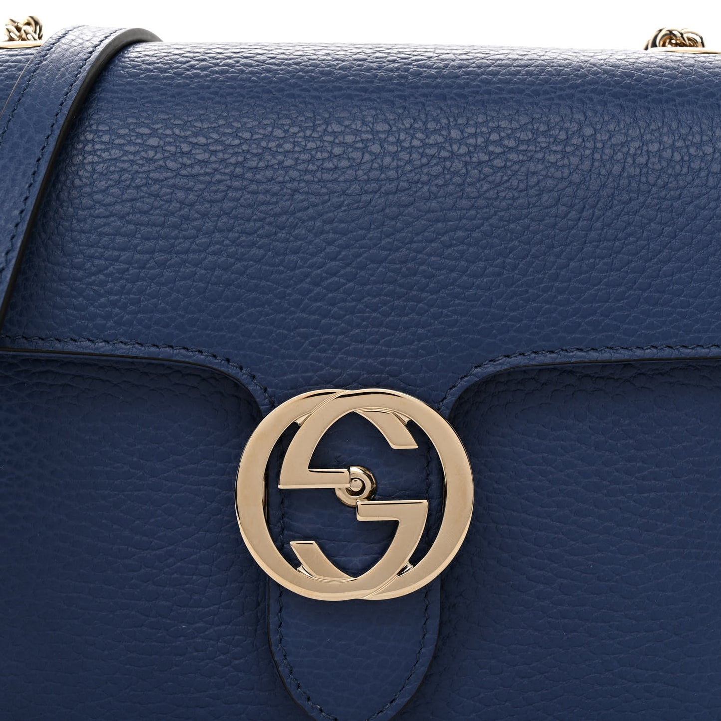 Dollar Calfskin Small Interlocking G Shoulder Bag Caspian