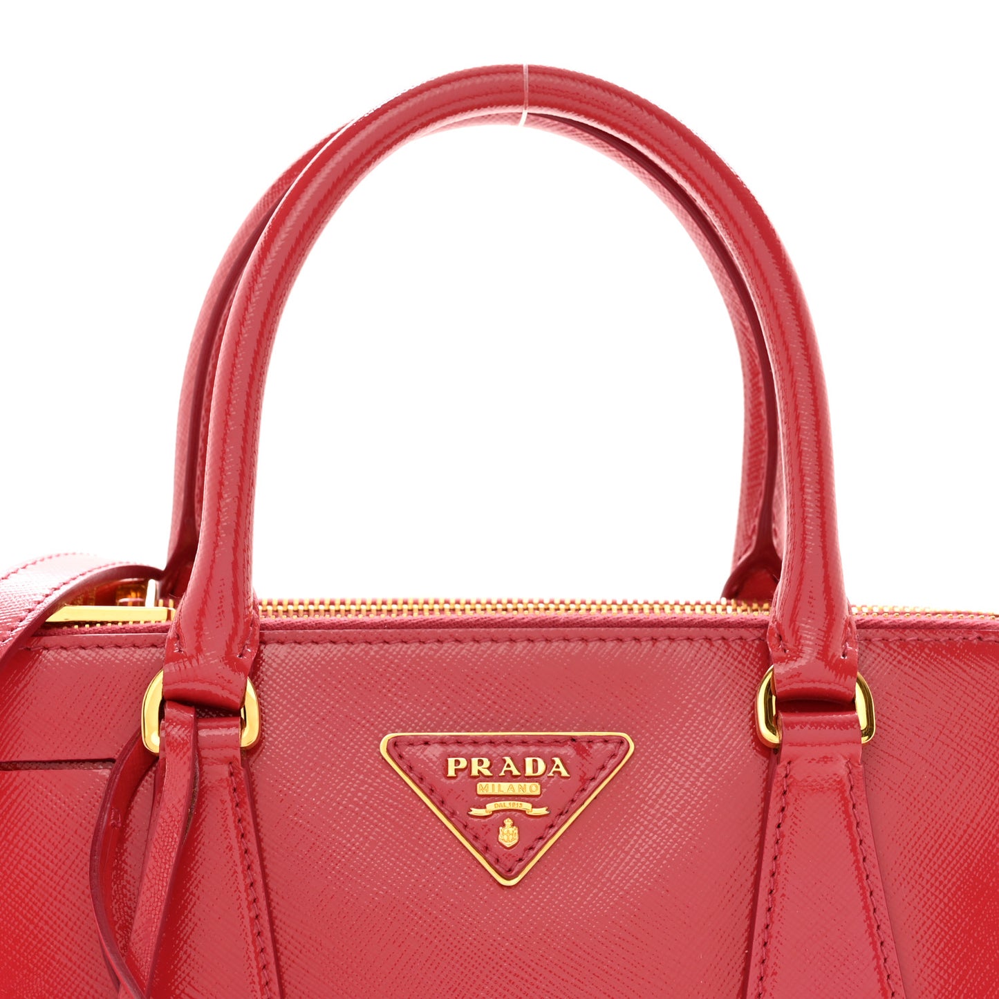 Saffiano Vernice Mini Galleria Double Zip Tote Peonia