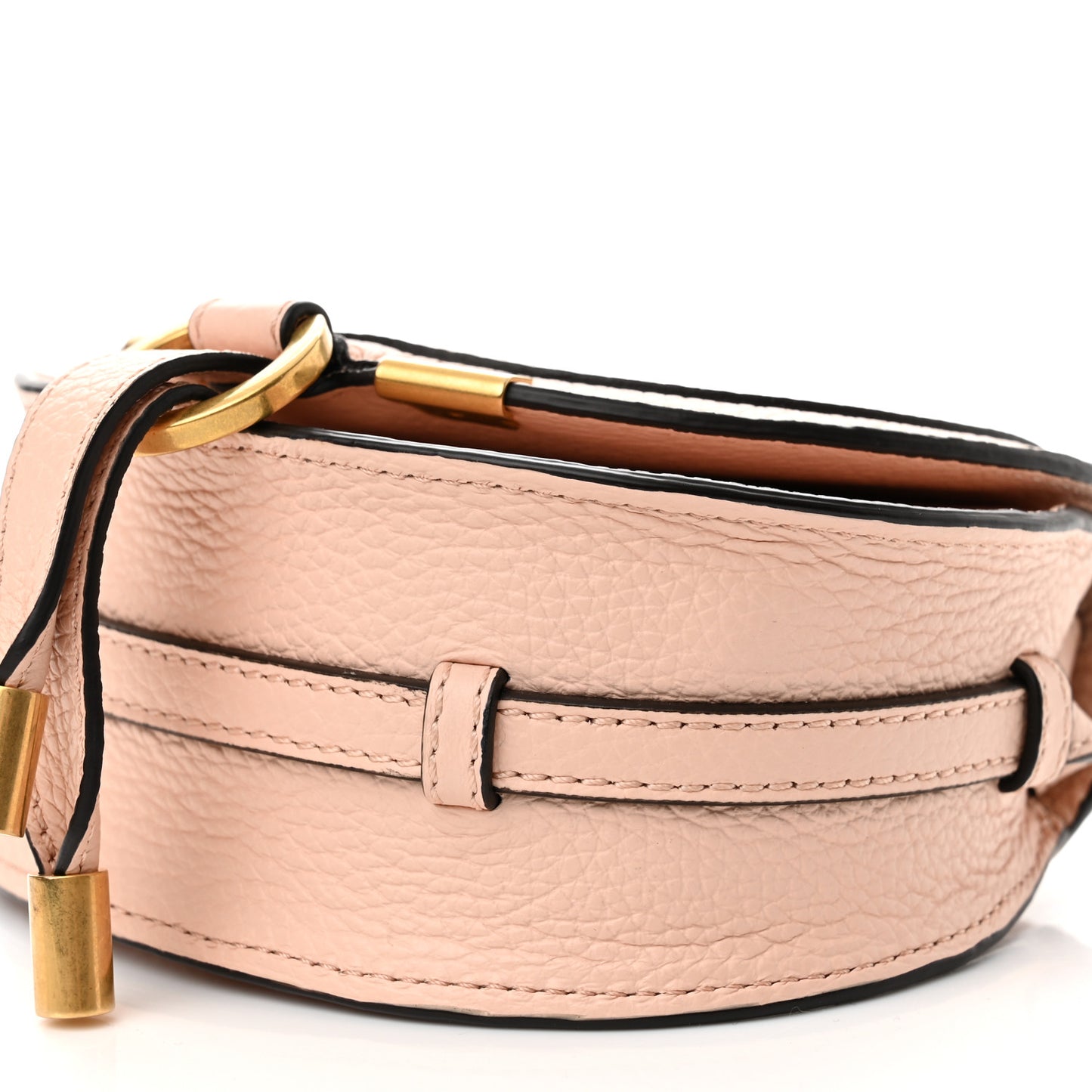Calfskin Nano Marcie Saddle Bag Blush Nude