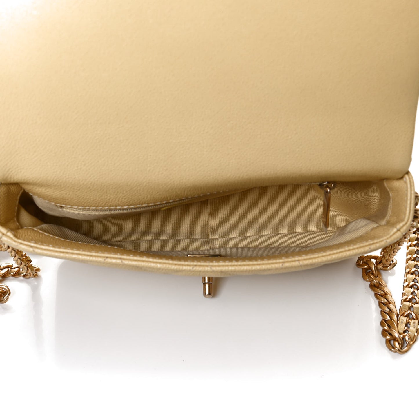 Shiny Caviar Quilted Small Chain Melody Flap Yellow