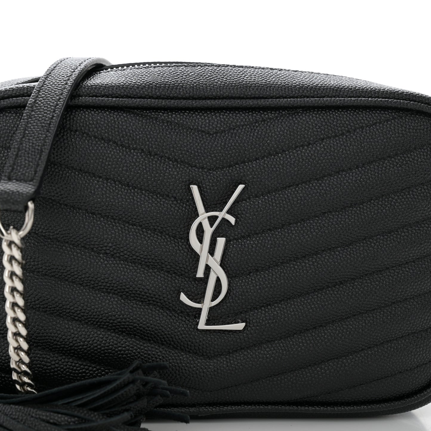 Grain De Poudre Matelasse Monogram Mini Lou Camera Bag Black