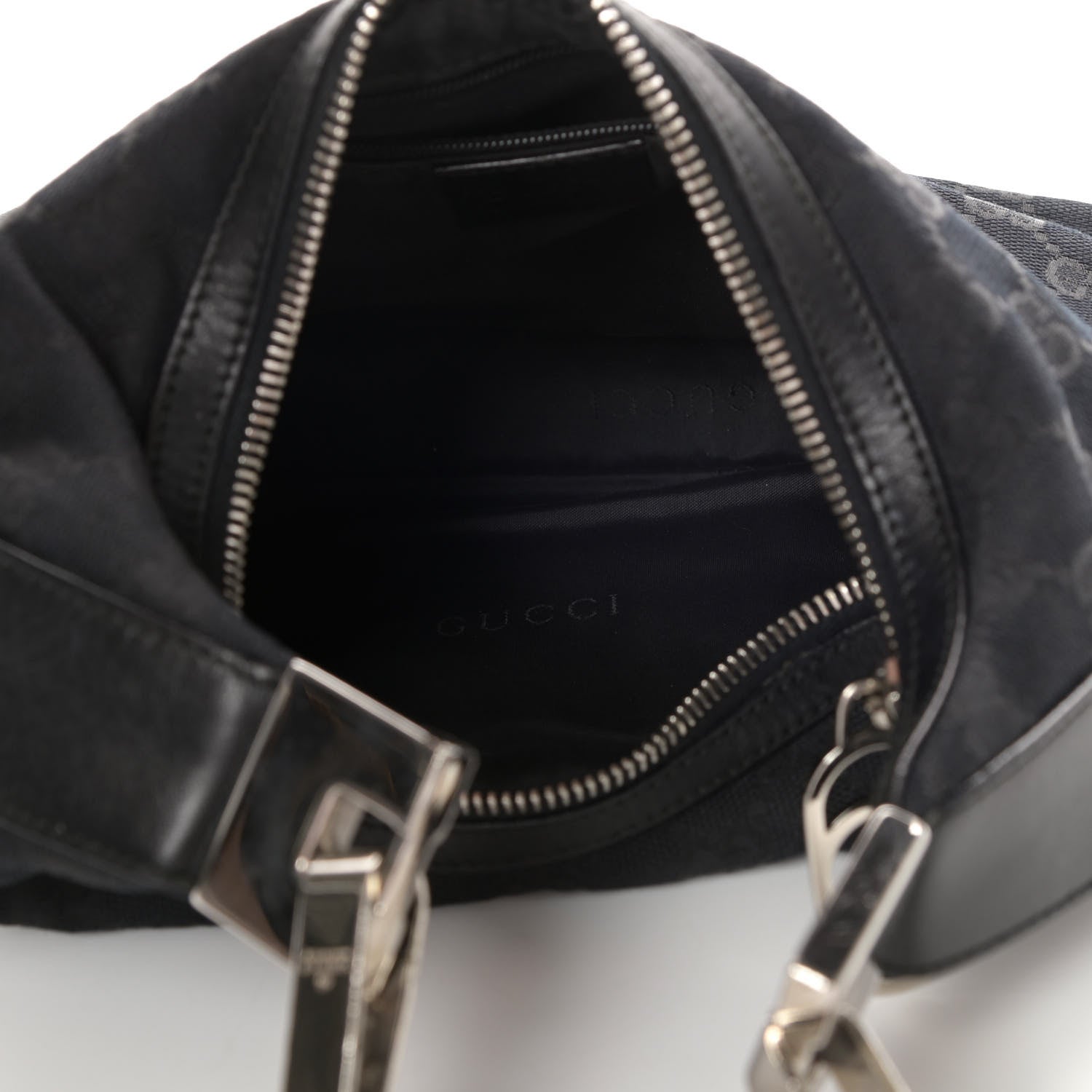 Gucci Monogram GG Clasp Hobo Black 5 of 9