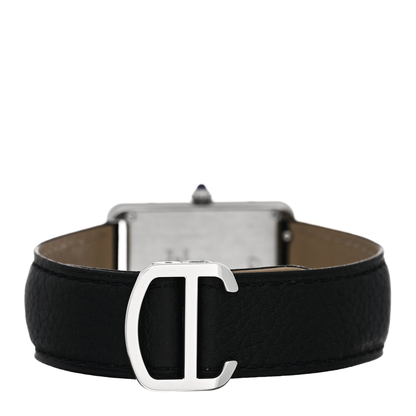 Stainless Steel Calfskin 27mm Tank Solo Quartz Watch