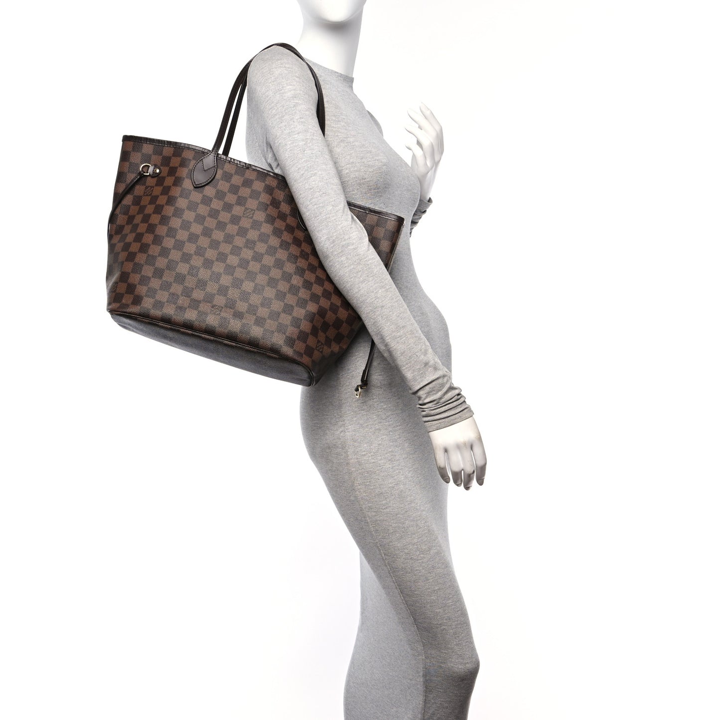 Damier Ebene Neo Neverfull MM Rose Ballerine