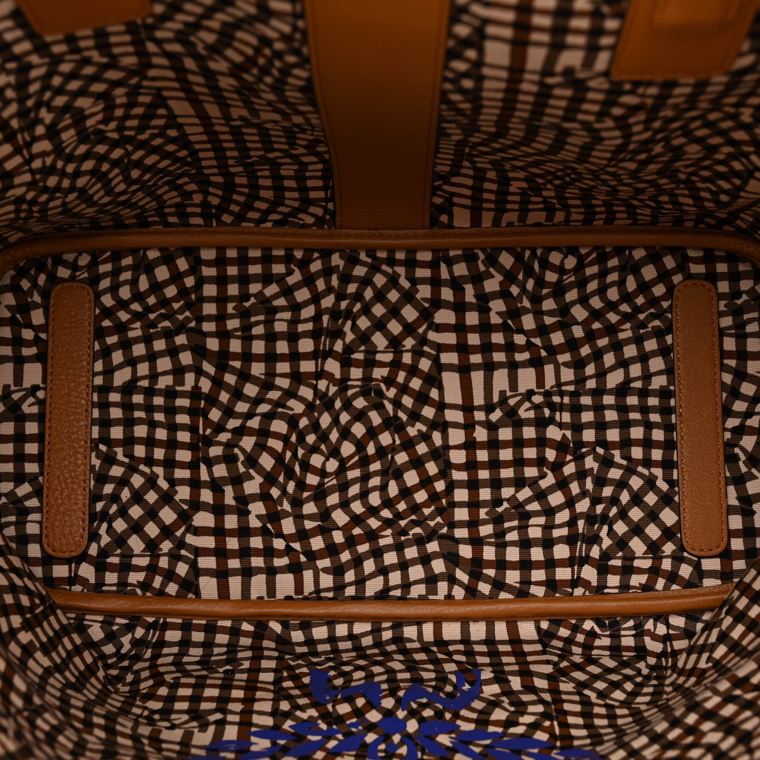 MCM Visetos Medium Liz Reversible Shopper Tote Cognac 9 of 21