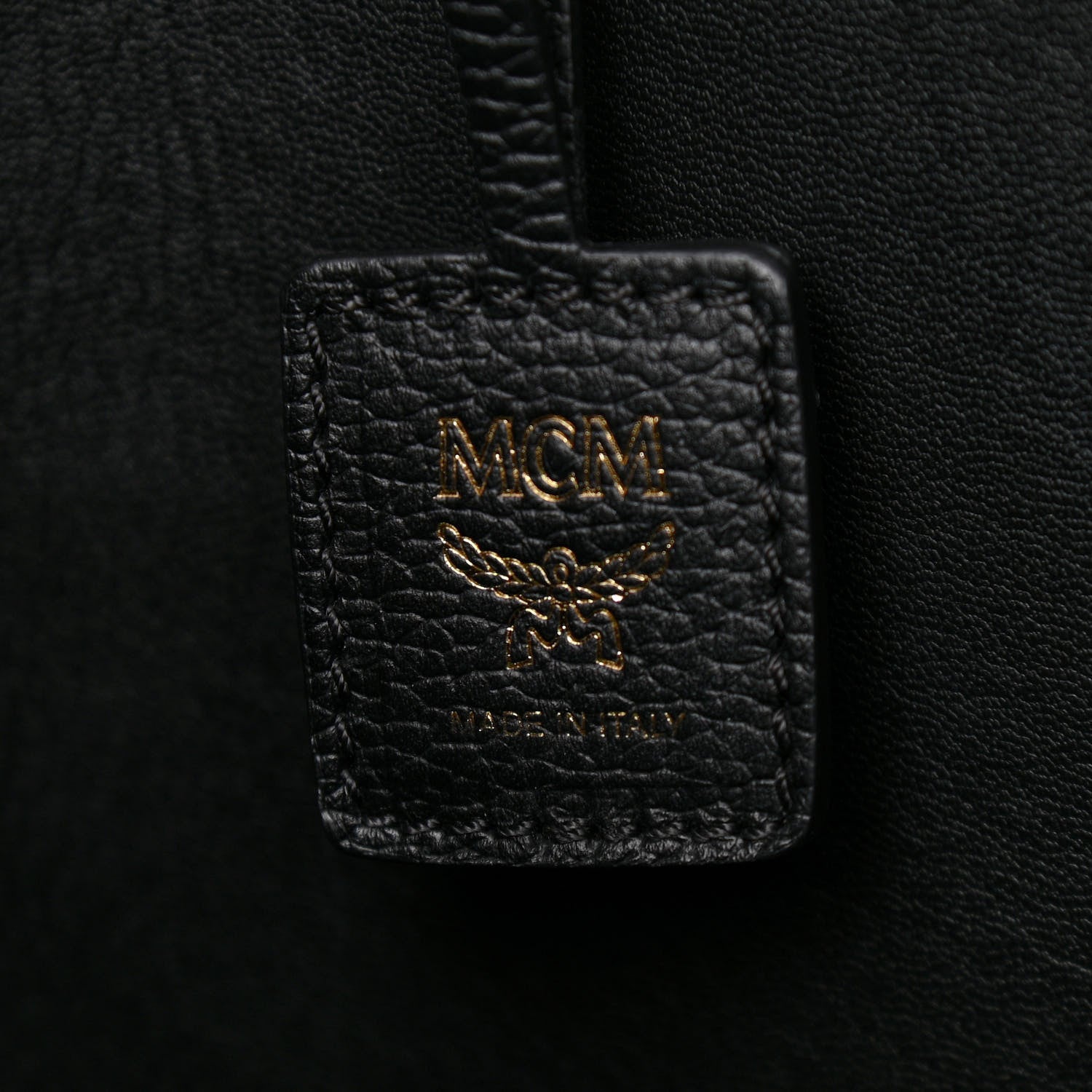 MCM Goatskin Medium Milano Drawstring Bag Black 6 of 9