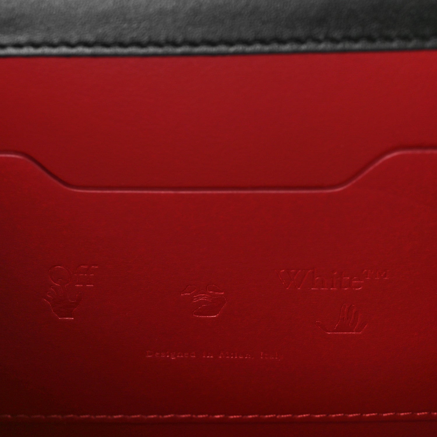 Off-White Calfskin Jitney 1.4 Bag Black Orange 6 of 9