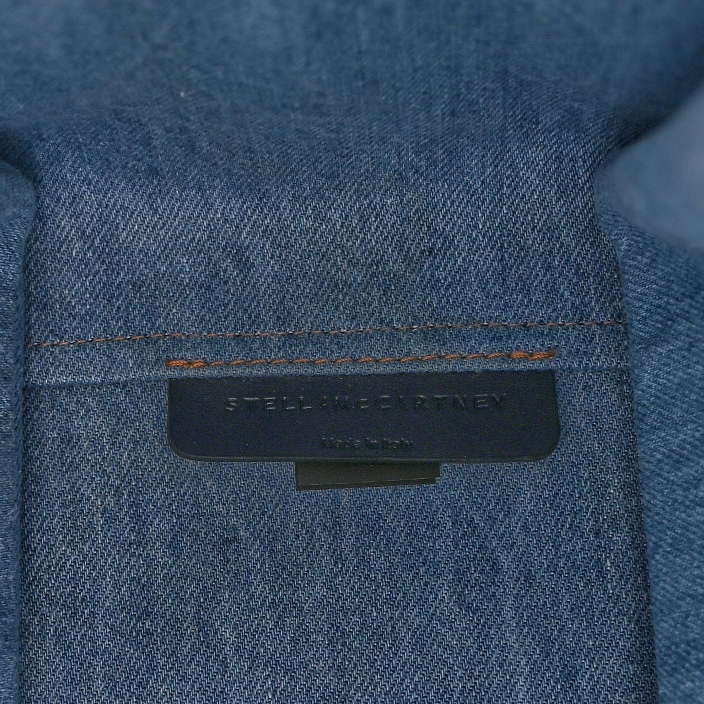 Denim East West Perforated Tote Blue