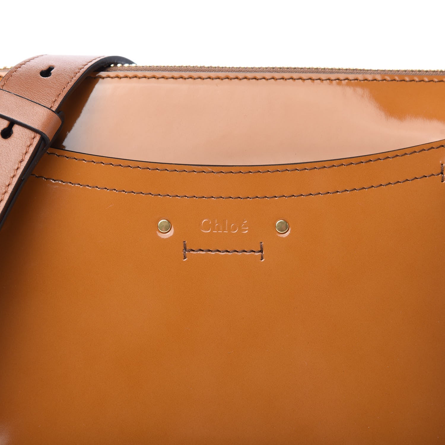 Chloe Patent Small Roy Bag Caramel 9 of 9