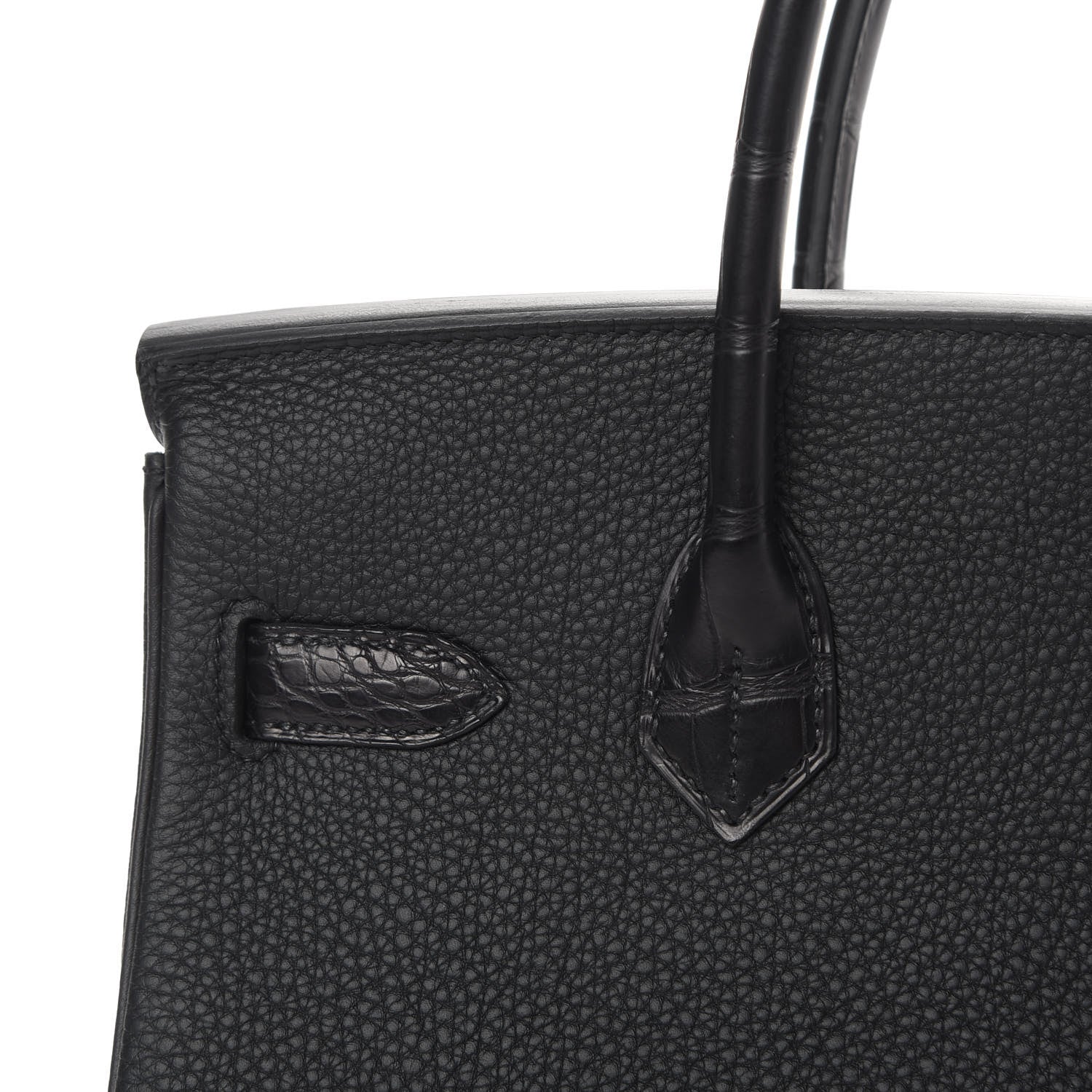 Hermes Togo Matte Alligator Birkin Touch 30 Black 9 of 37