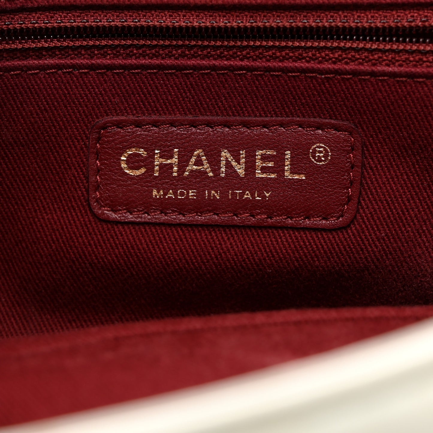 Aged Calfskin Quilted Medium Pondichery Flap White