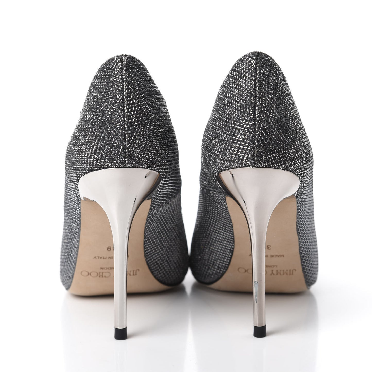 Glitter Pointy Toe Romy 100 Pumps 39 Anthracite