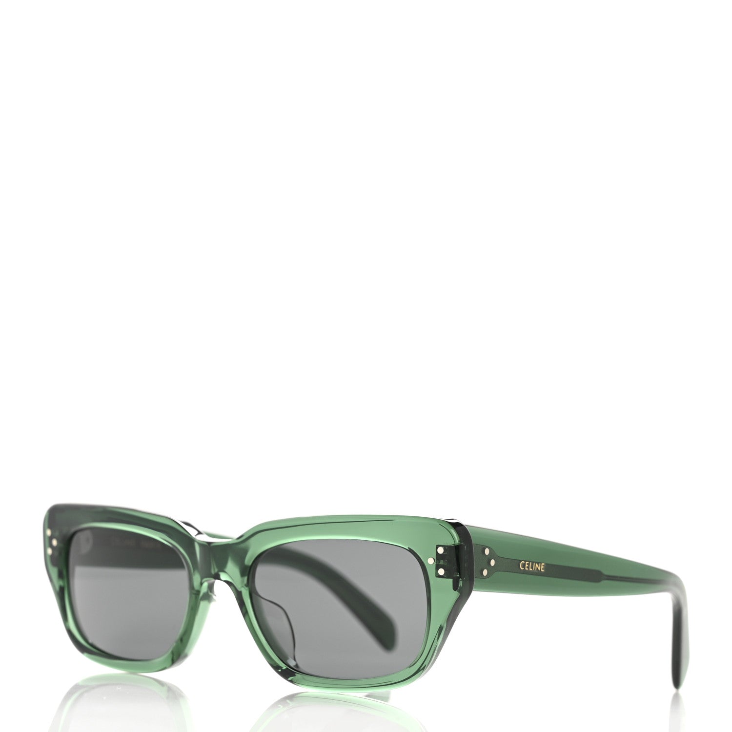 Celine Acetate Rectangular Sunglasses CL40267U Green 1777080